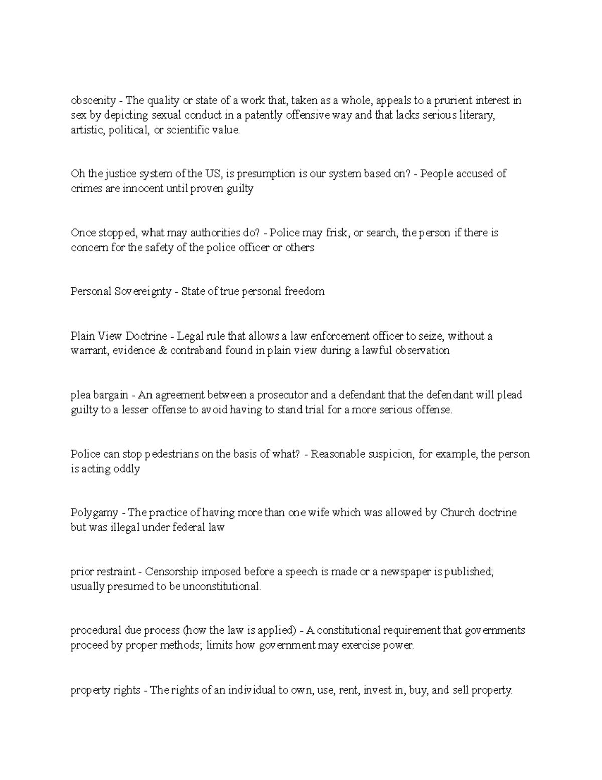 Note 7 Constitution Guides obscenity The quality or state of a work that, taken as a whole