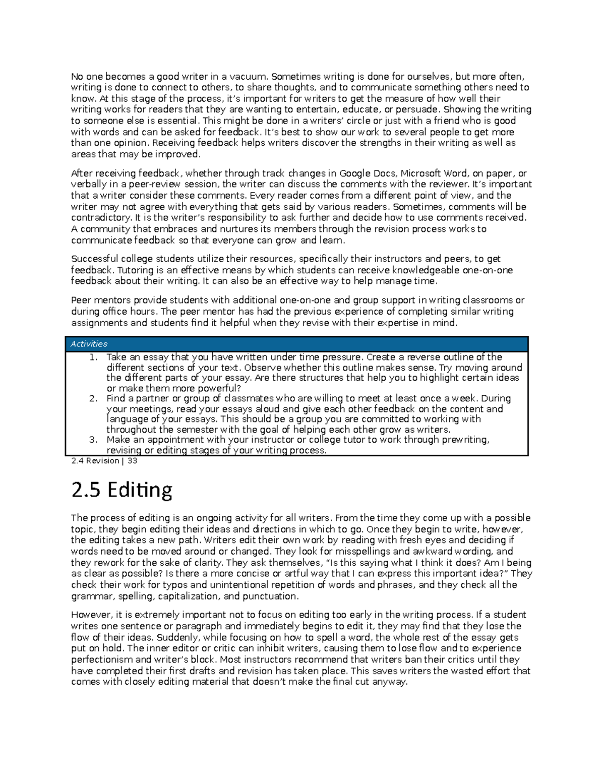 English Composition notes 3 No one a good writer in a vacuum