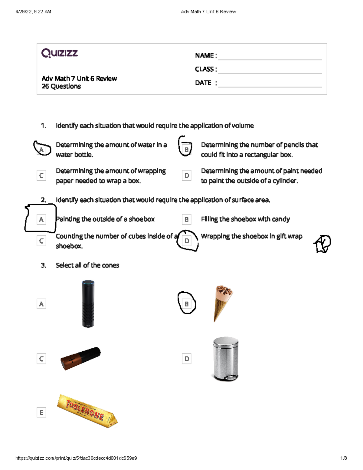 Colton Reich - Adv Math 7 Unit 6 Review - Adv Math 7 Unit 6 Review 26 ...