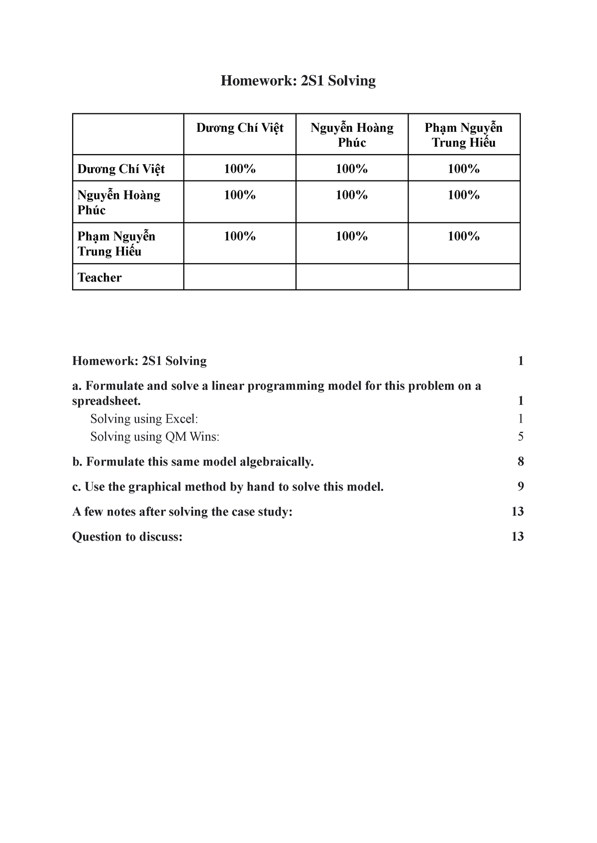 Business- Modelling-Group-B - Homework: 2S1 Solving Dương Chí Việt ...