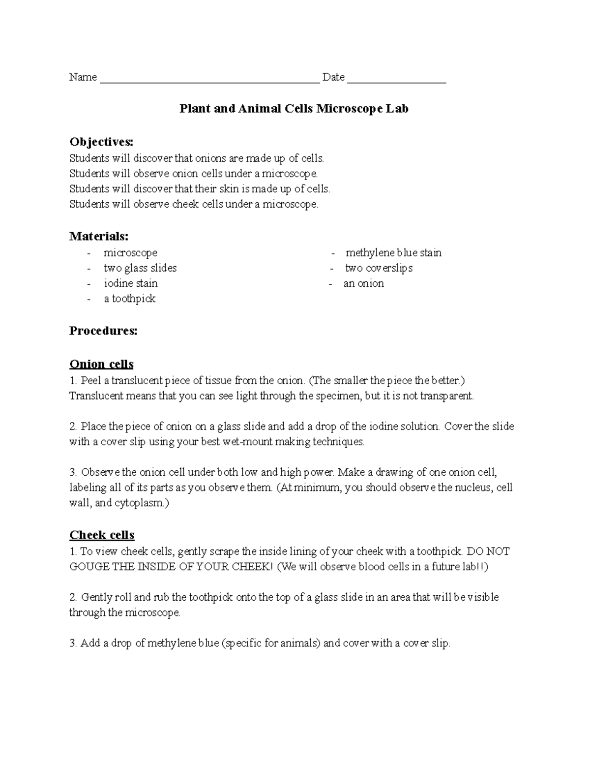 Science project worksheet - Name ...