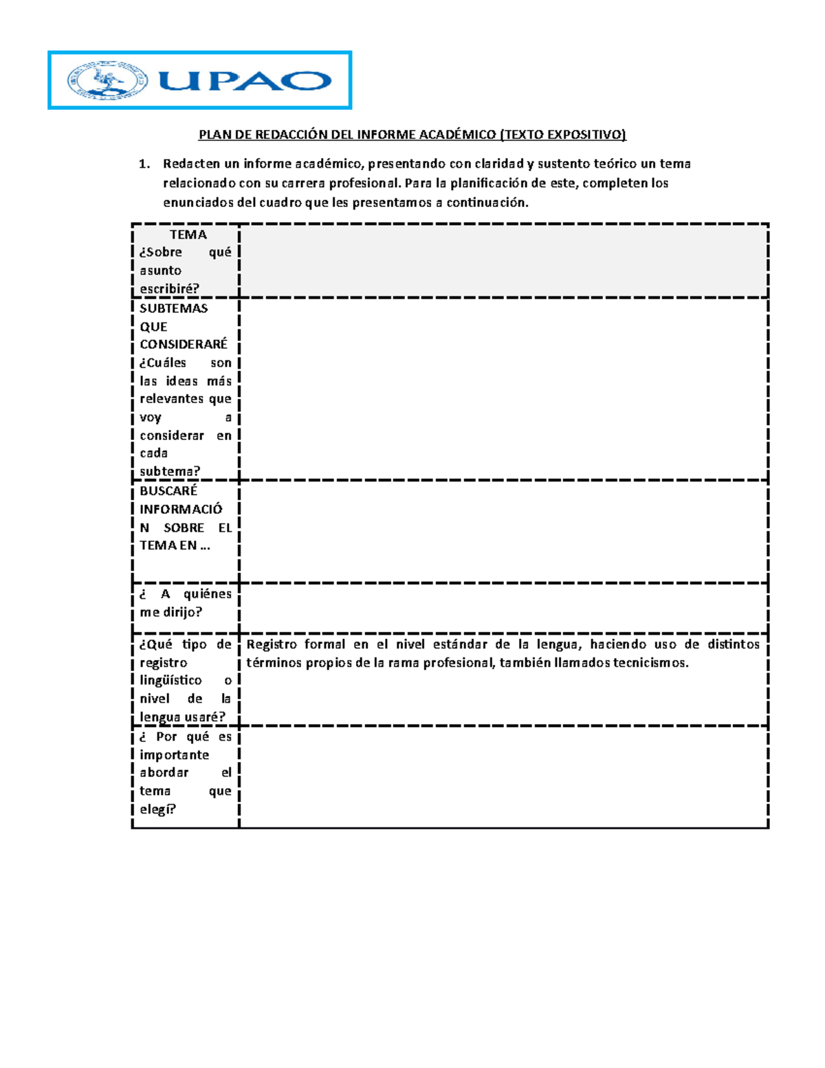 PLAN+DE+ Redacci%C3%93N+DEL+ Informe+ACAD%C3%89MICO - PLAN DE REDACCIÓN ...
