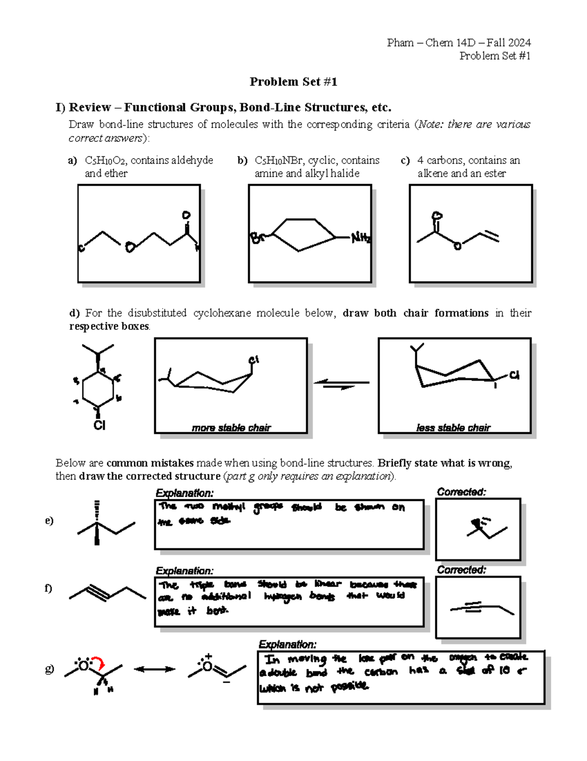 PS1 - Problem set 1 for Pham 14D - Problem Set # Problem Set # 1 I ...