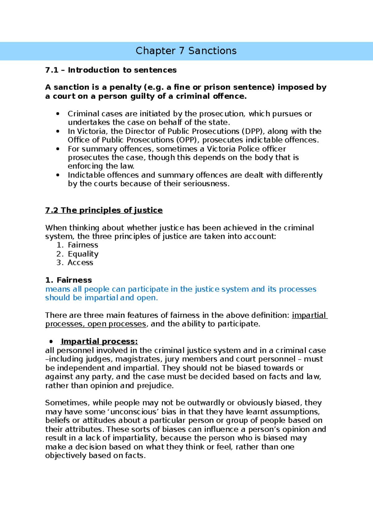 Ch 7 legal - ch 7 sanction - Chapter 7 Sanctions 7 – Introduction to ...