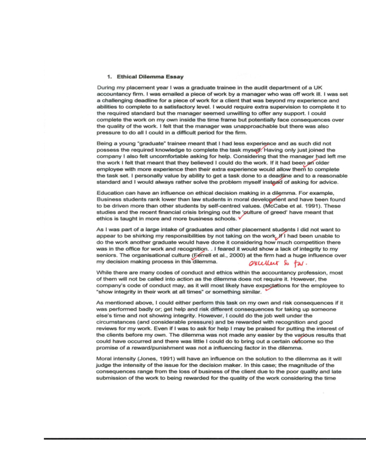Essays - Ethical dilemma - Business Ethical - 1. Ethical Dilemma Essay ...