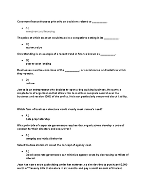 Sophia Principles Of Finance Milestone 1 - 1 CONCEPT Introducing ...