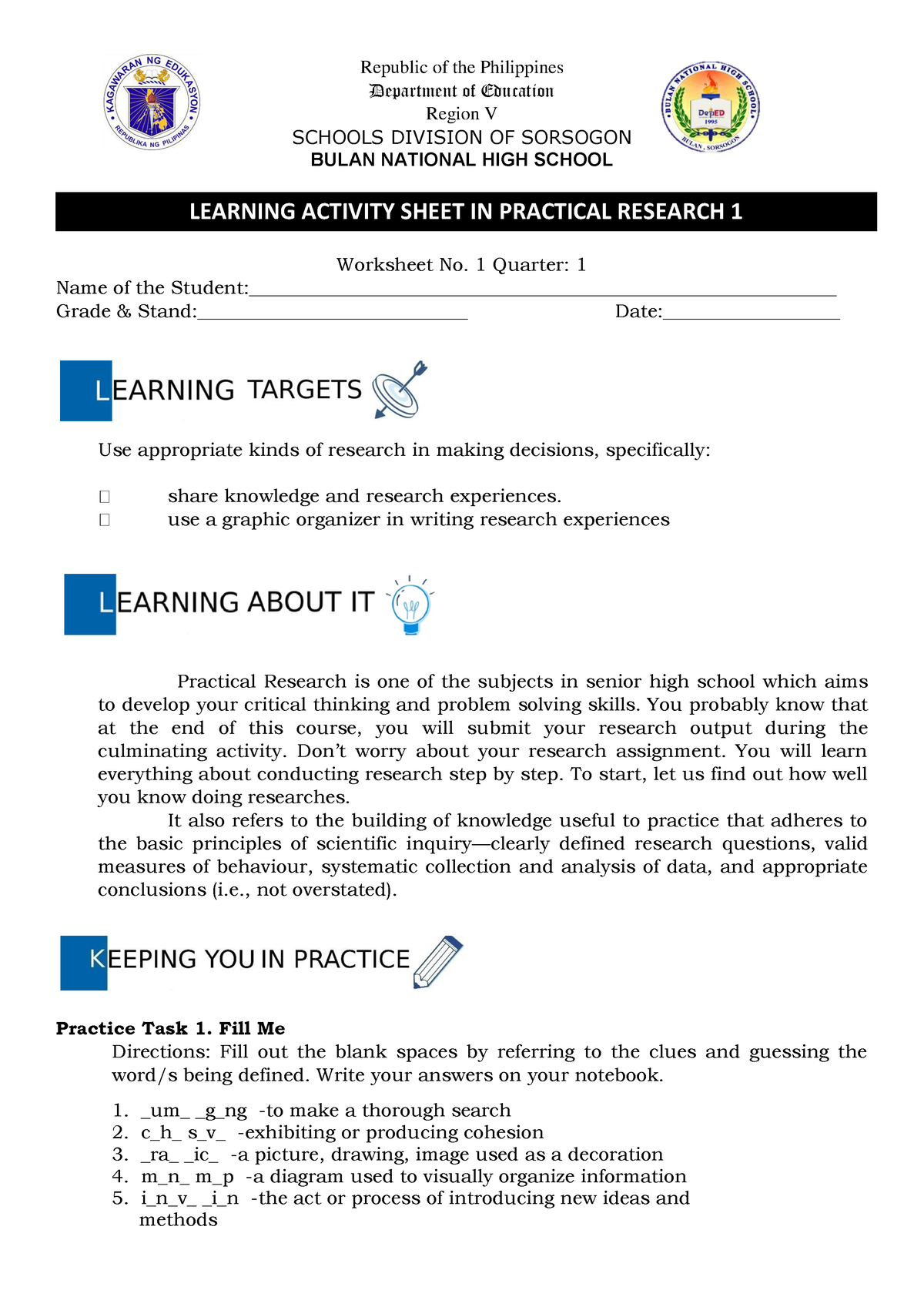 PRACTICAL RESEARCH MODULE 2 PDF - Republic of the Philippines ...