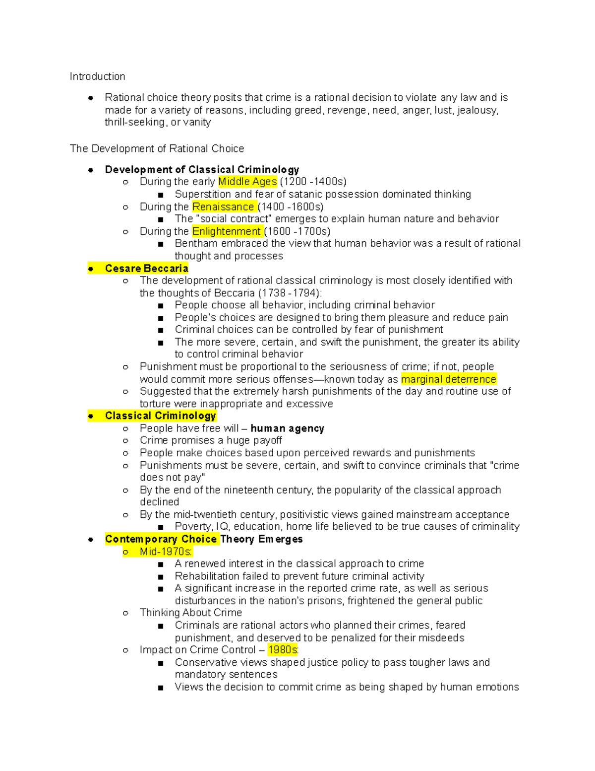 Chapter 4 Rational Choice Theory - Introduction Rational Choice Theory ...