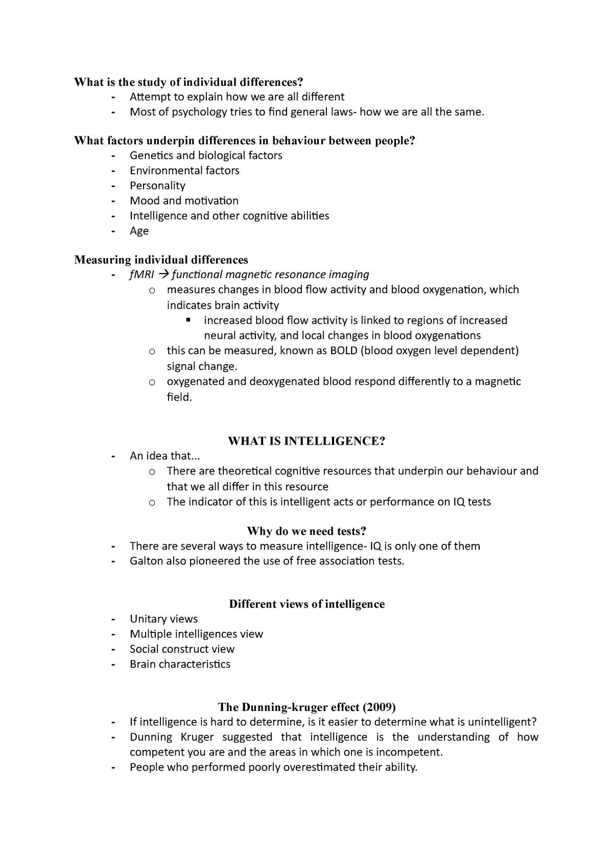 case study of individual differences