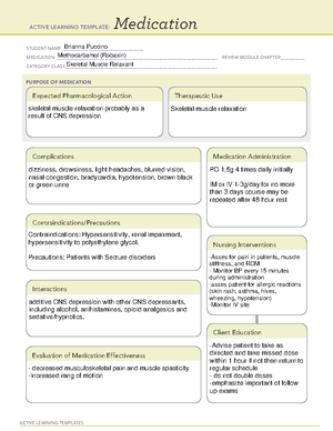 Glimepiride medication template - ACTIVE LEARNING TEMPLATES Medication ...