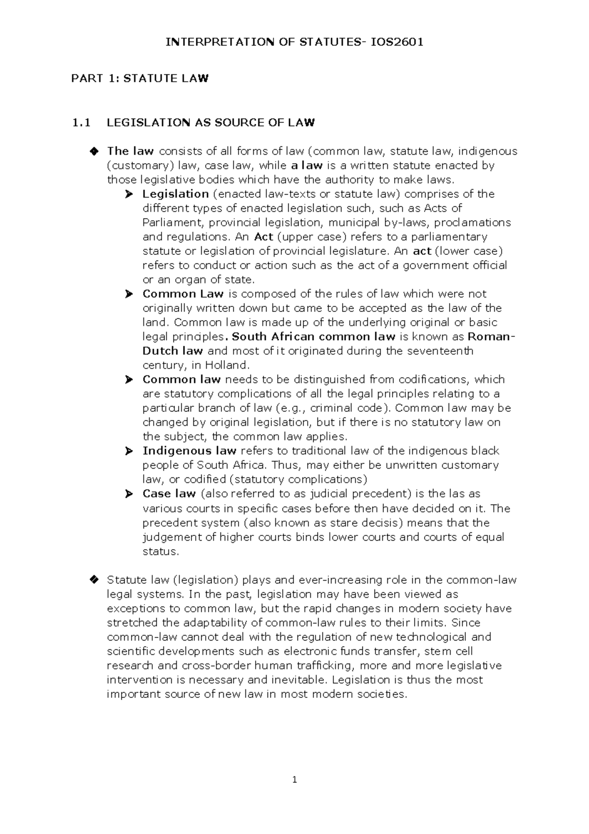 Intepretation of Statutes revision notes. 23 INTERPRETATION OF