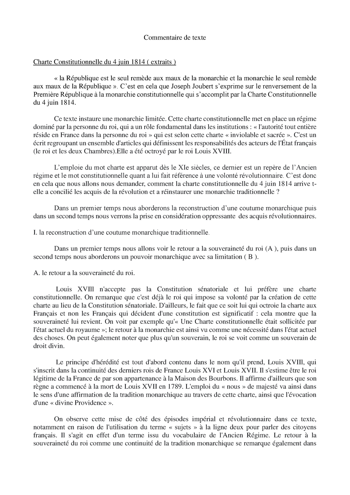 Commentaire De Texte-28 11.pdf - Commentaire De Texte Charte ...