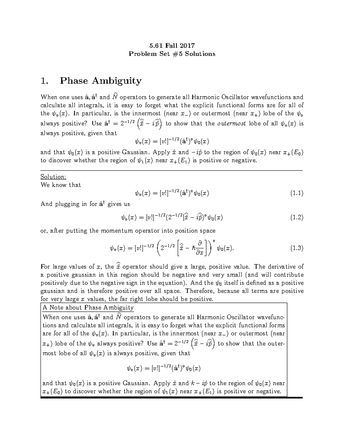 MIT5 61F17 pset5 soln - Practice - 5 Fall 2017 Problem Set #5 Solutions ...