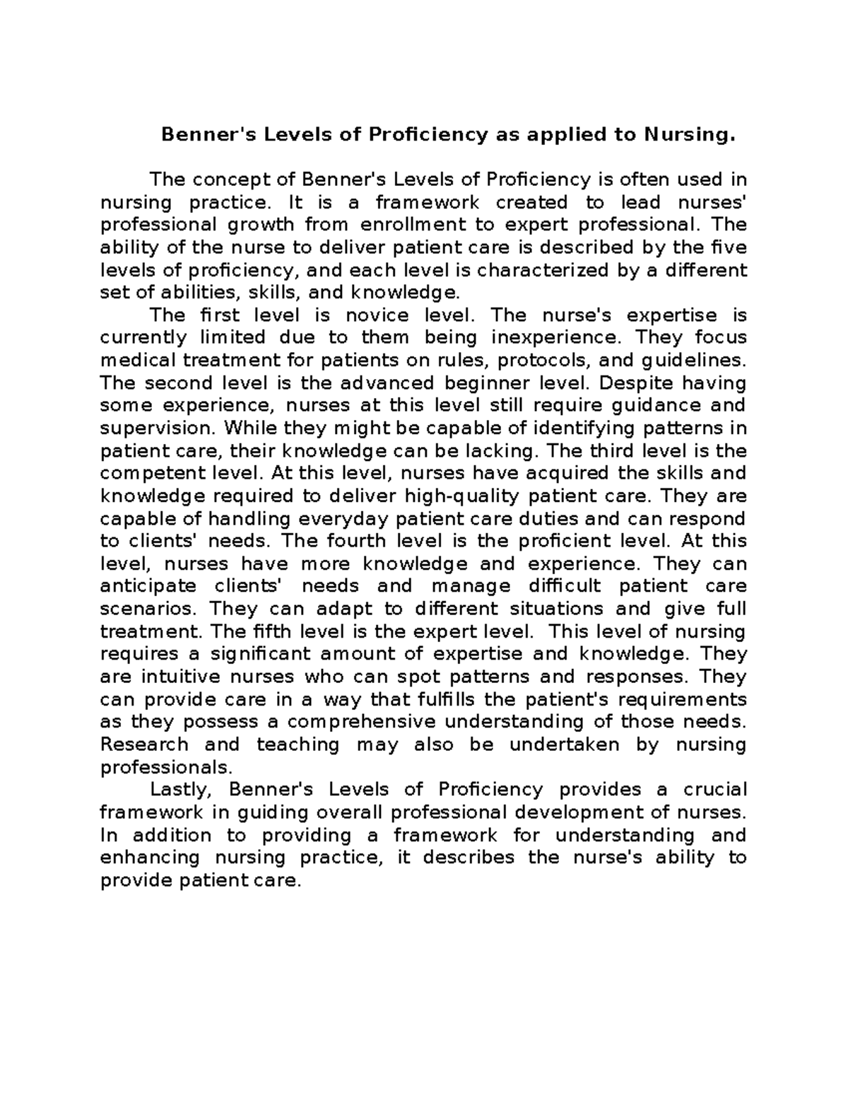 Va Nurse Proficiency Examples - 9jl7hk0