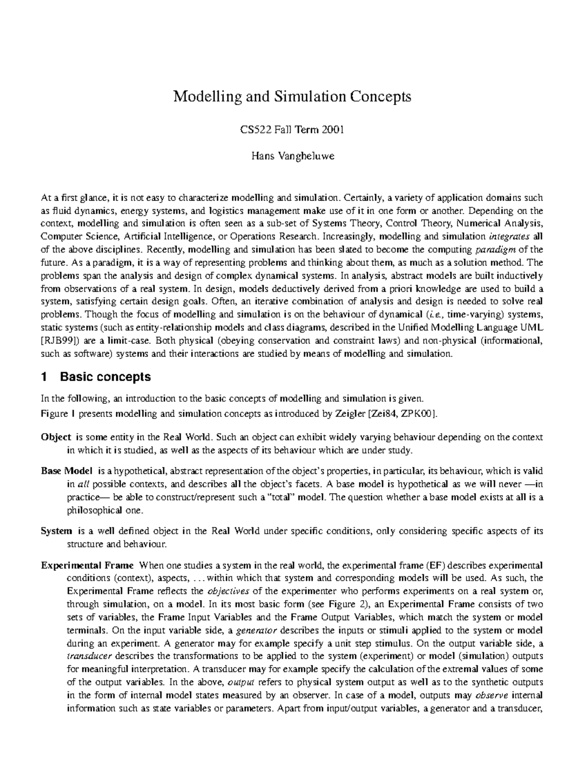 Computer simulation and modeling - Modelling and Simulation Concepts ...