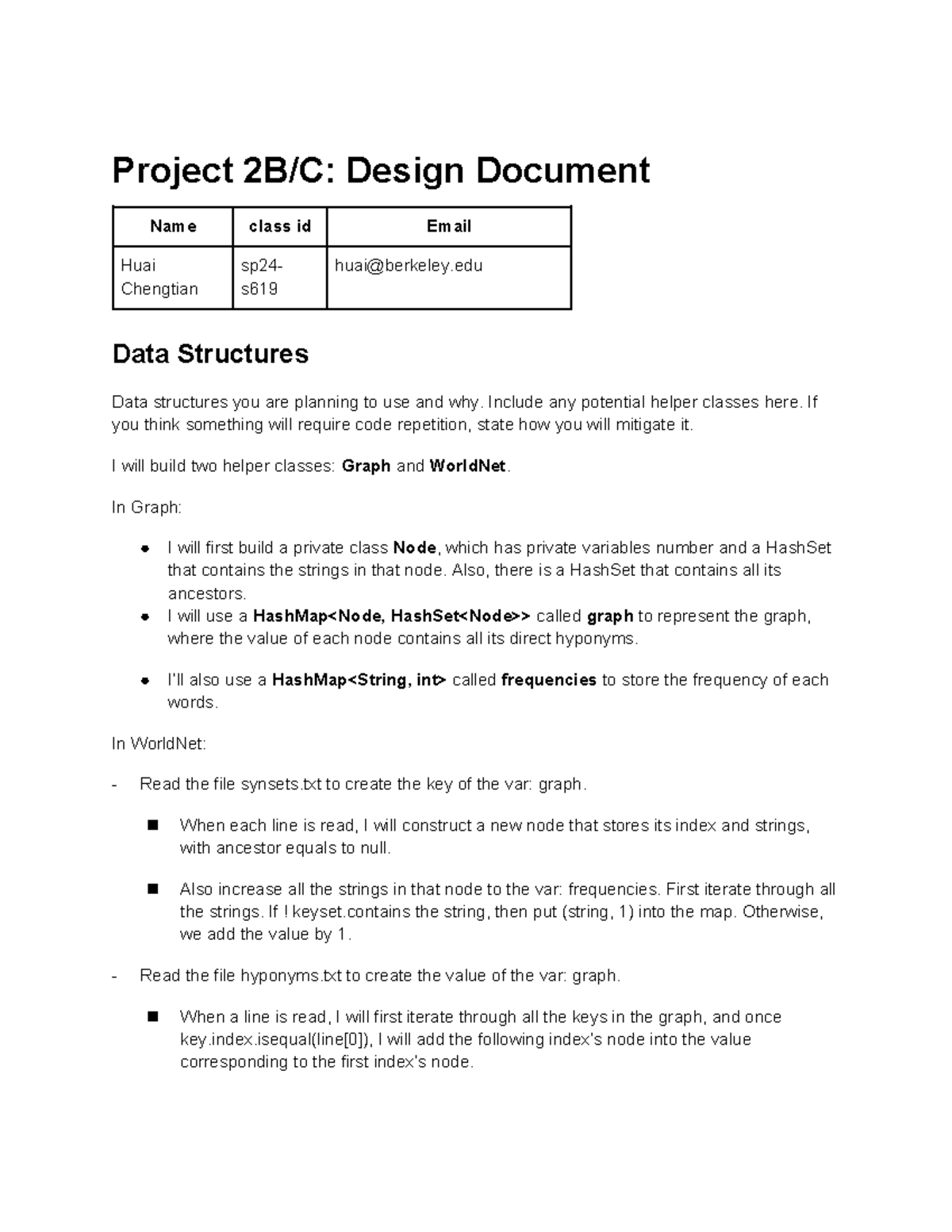 Project 2B C Design Doc Template - Project 2B/C: Design Document Name ...