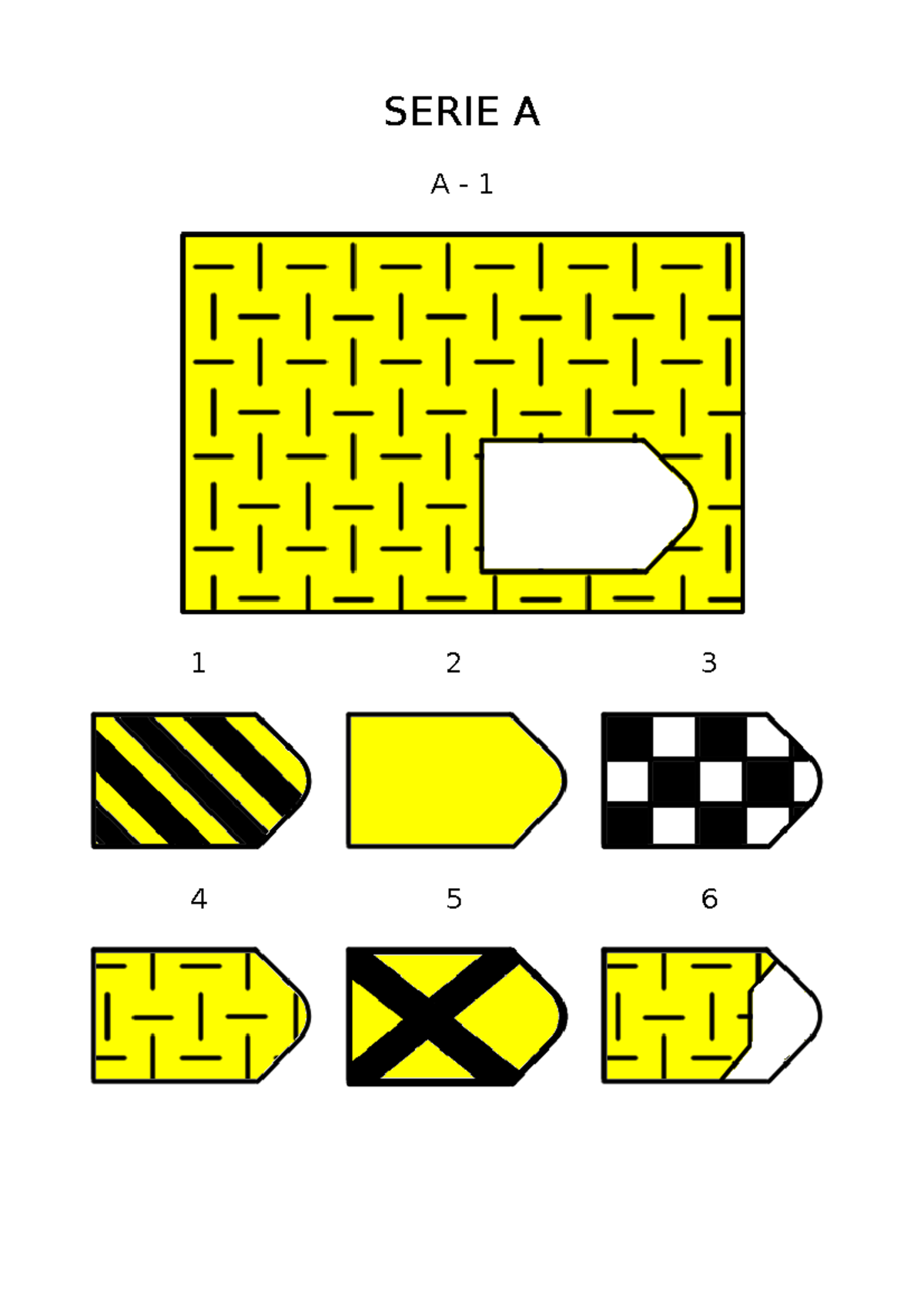 Laminas Del Test De Raven Serie A A 1 1 2 3 Serie A A 2 1 2 3 Serie A A 4 1 2 3 Serie A 4598
