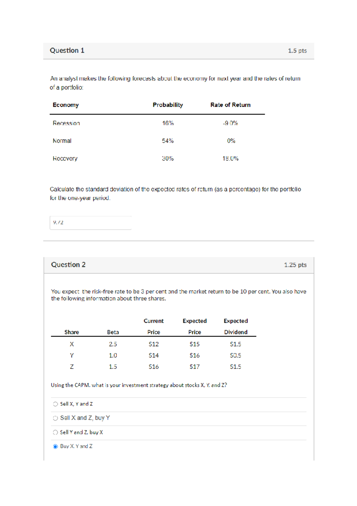 Quiz 1 Investment Analysis - 025503 - Studocu