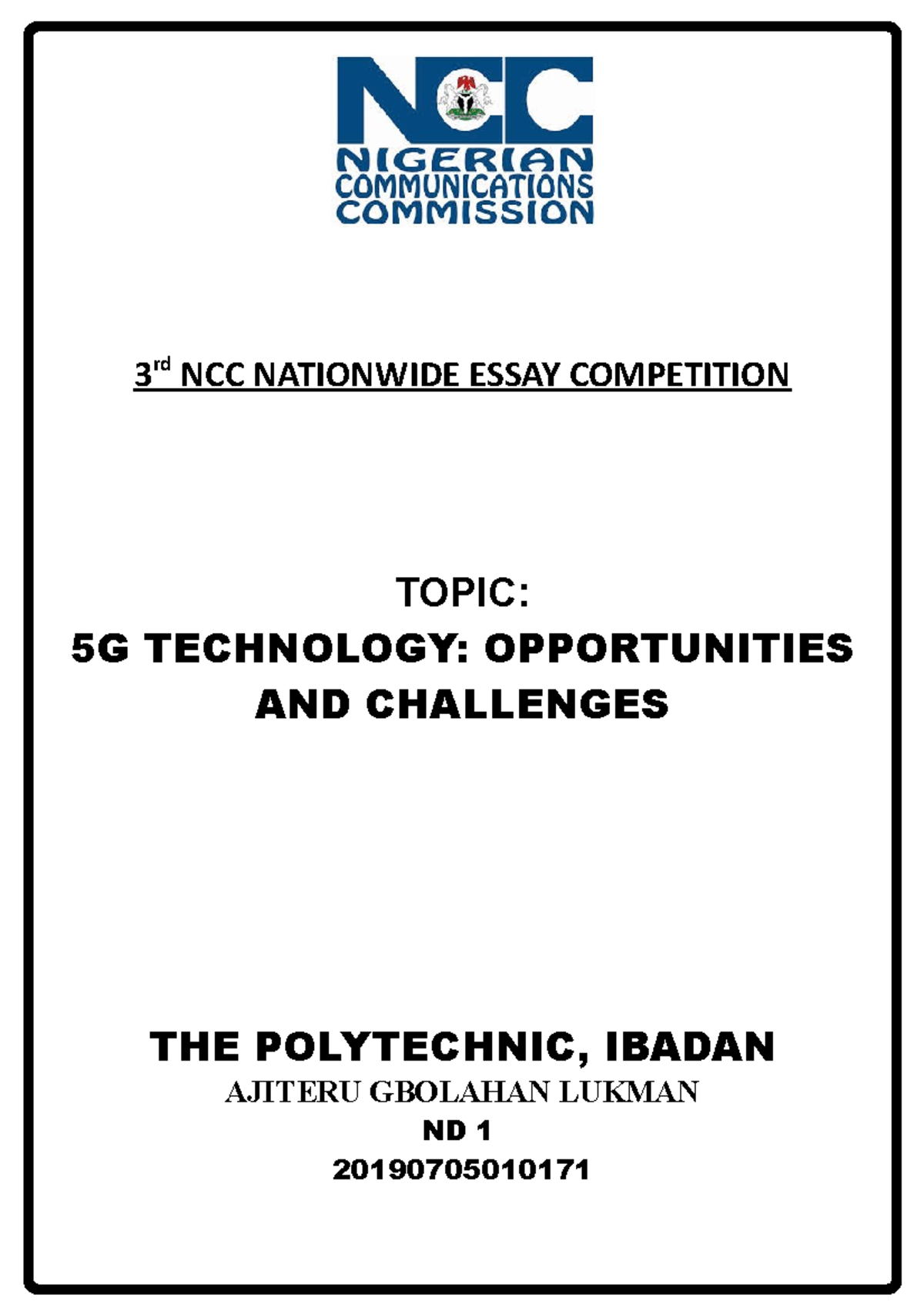 5g technology essay 250 words