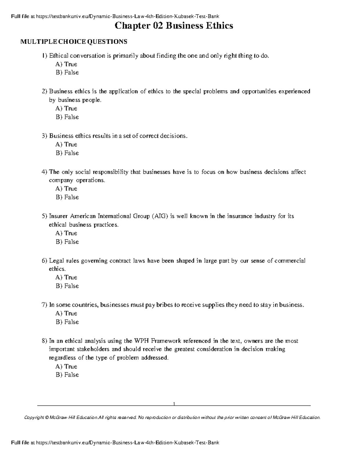 chapter-02-business-ethics-multiple-choi-1-copyright-mcgraw-hill