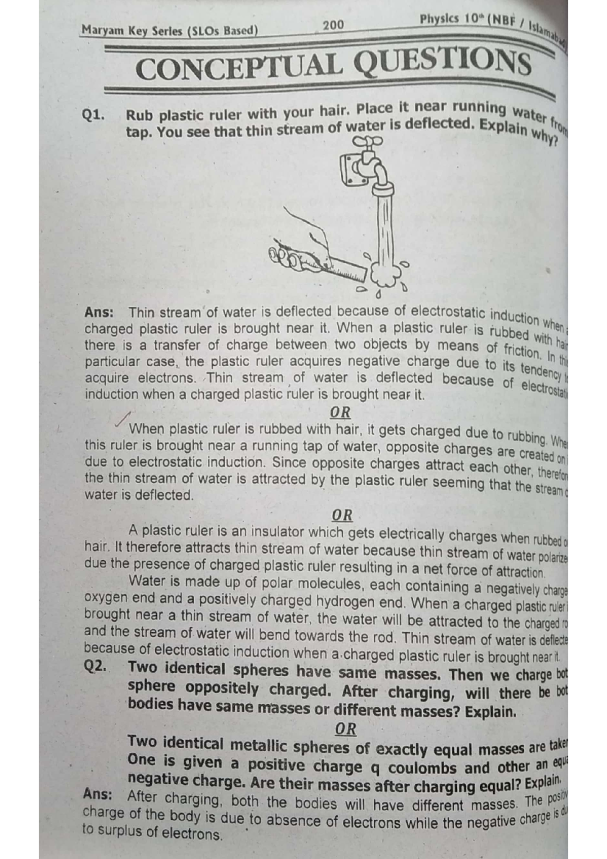NBF Electrostatics - physics notes - Physics 10th Maryam Key Series ...