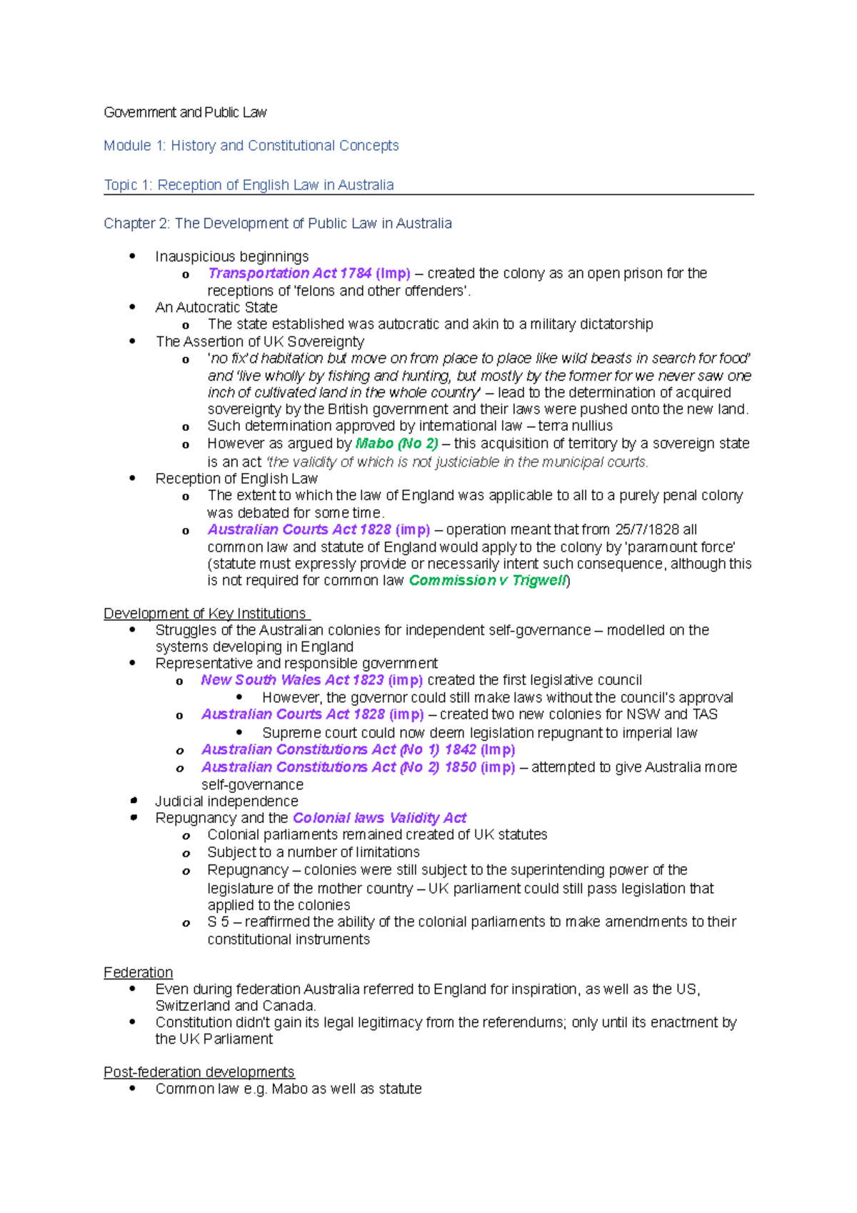 Government And Public Law - Government And Public Law Module 1: History ...