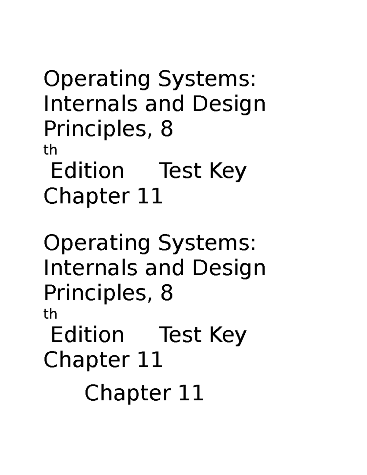 Operating Systemschapter 11answers - Operating Systems: Internals and ...