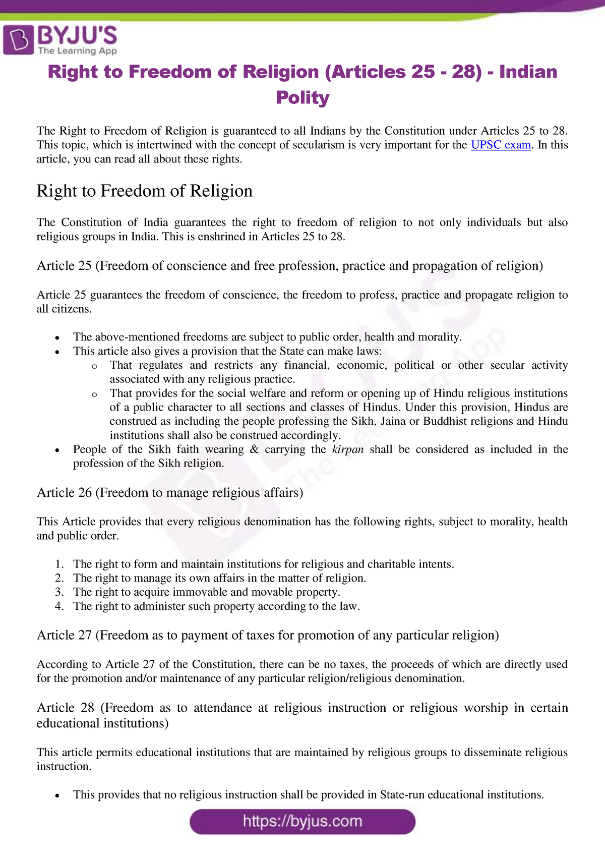 Right To Freedom Of Religion Polity - This Topic, Which Is Intertwined ...