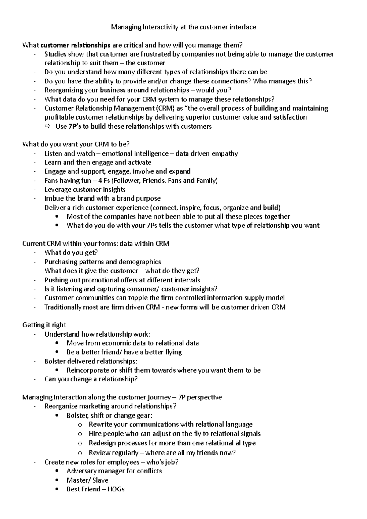 7. Managing Interactivity at the customer interface - Connections ...