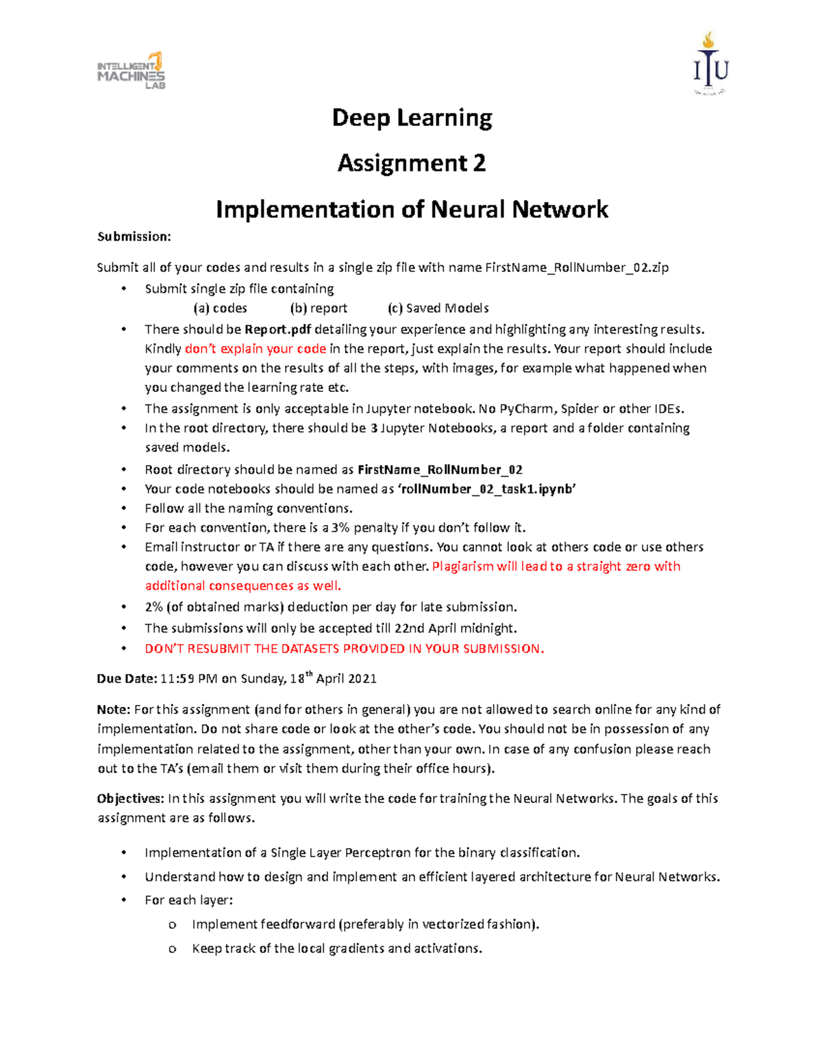 DL Assignment 2 - Deep Learning Assignment 2 Implementation of Neural ...