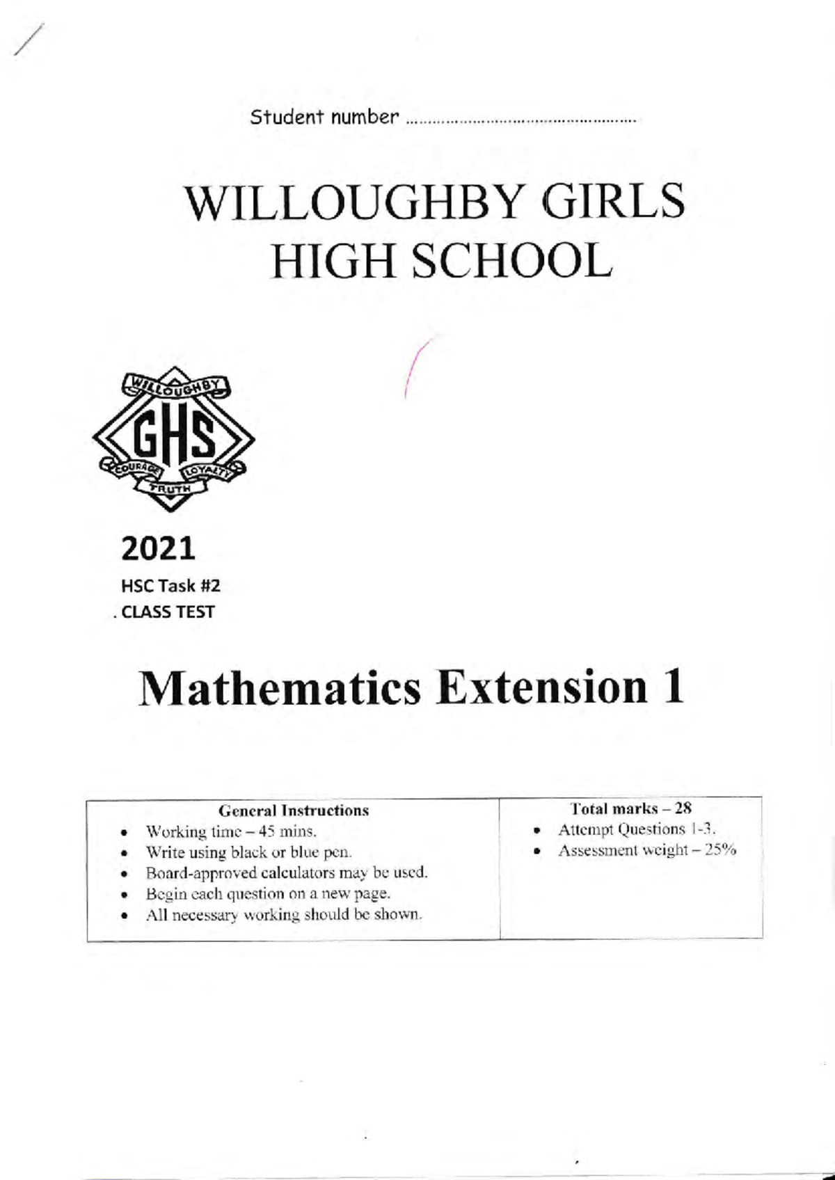 Task 2 Year 12 Extension 1 2021 - o/ogz - ]q3re,\ luetllssessv. 'E-l ...