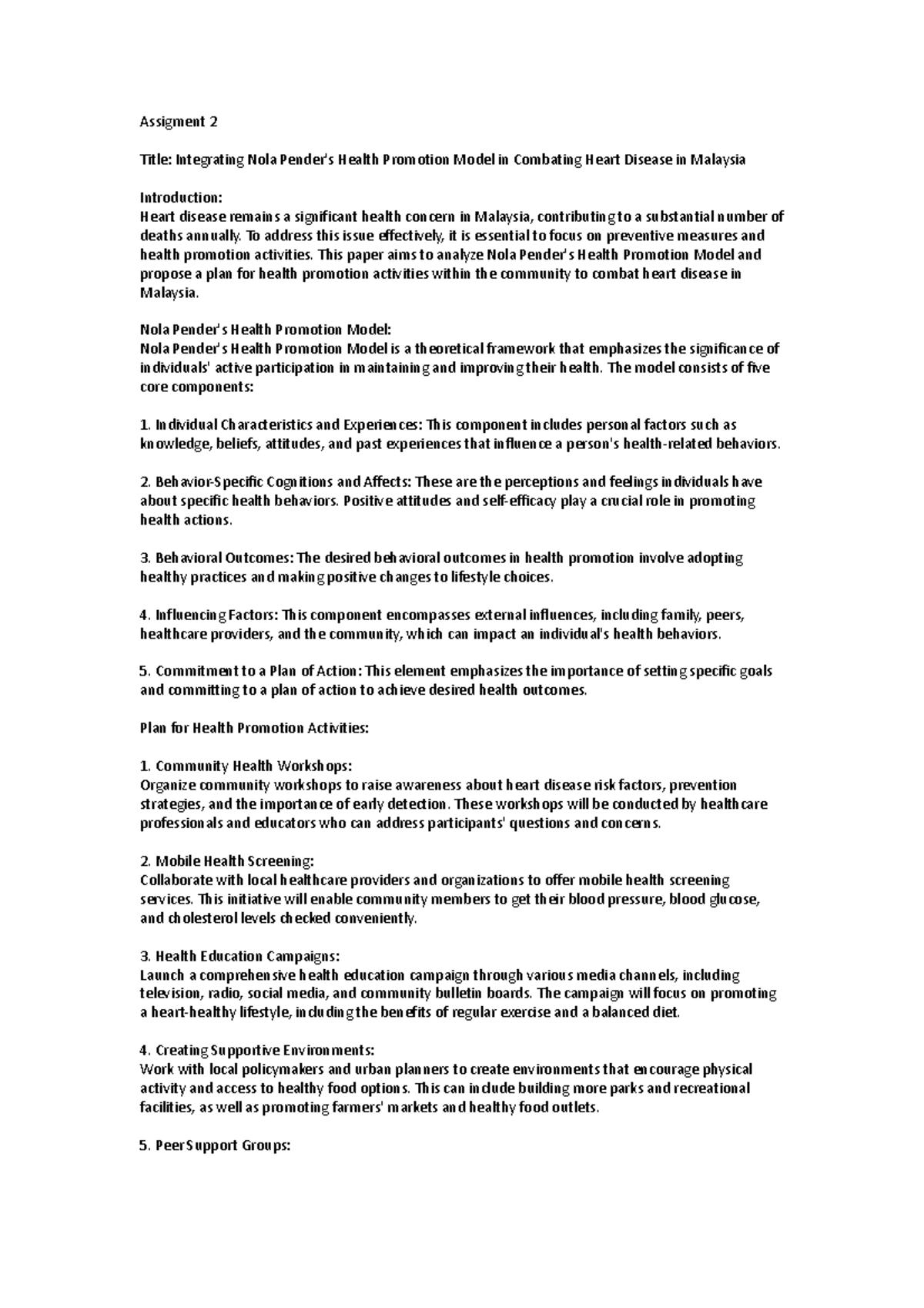 Assigment 2 - assignment on nursing - Assigment 2 Title: Integrating ...