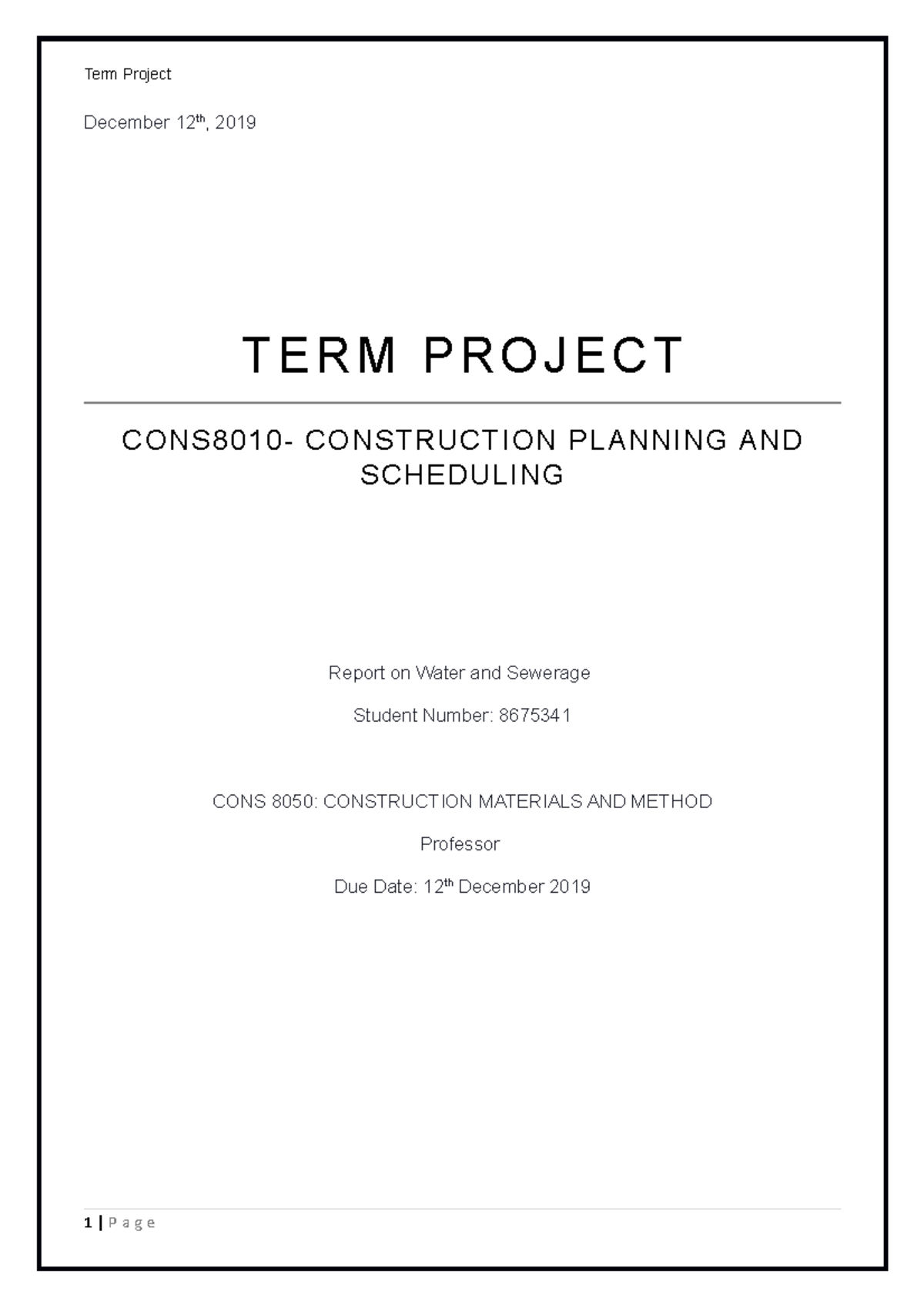 construction assignments for students