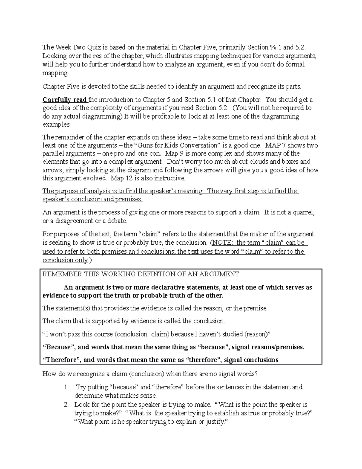 08-30-22 WEEK TWO Study Guide - The Week Two Quiz is based on the ...