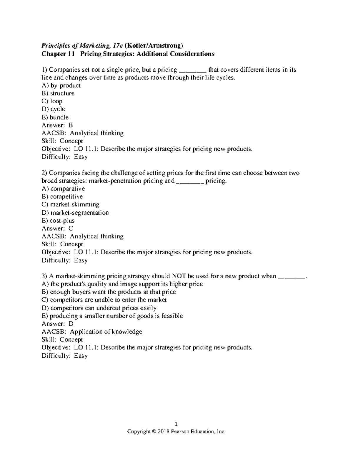 Chapter 11 - 1 Principles of Marketing, 17e (Kotler/Armstrong) Chapter ...