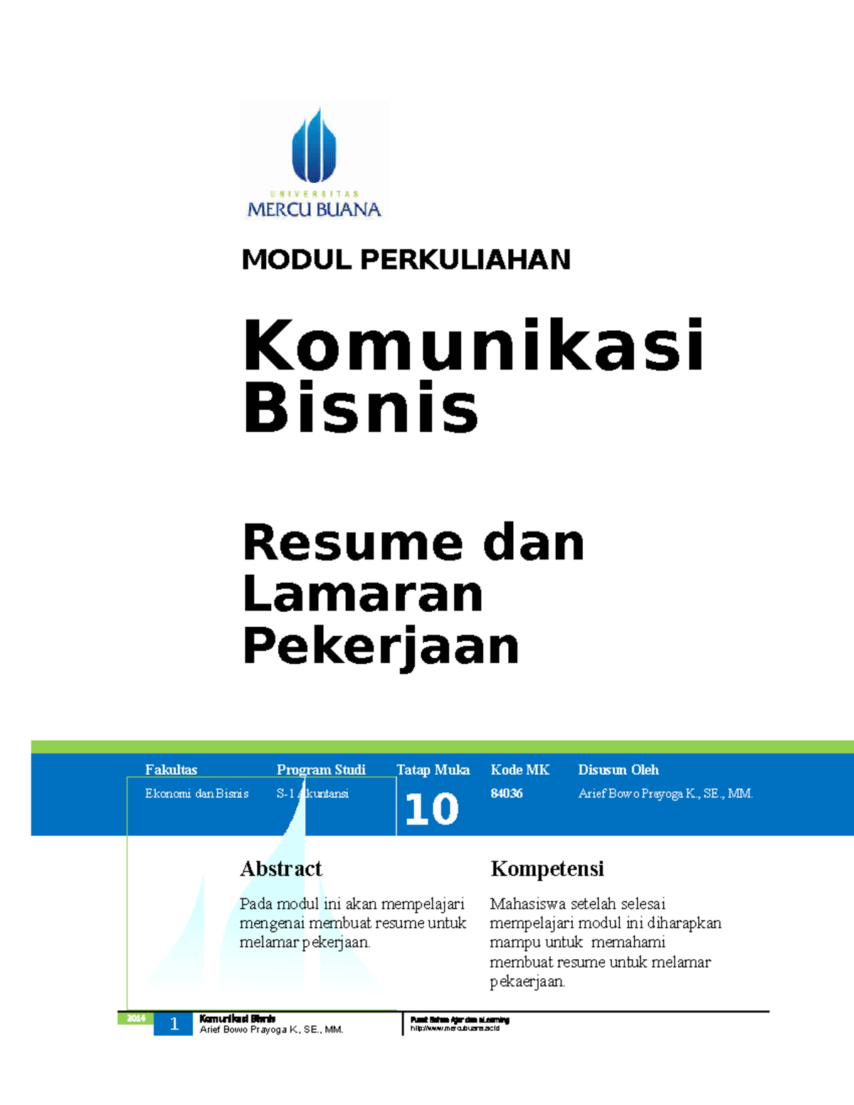 Komunikasi Bisnis Chapter 10 By Arief Bo - MODUL PERKULIAHAN Komunikasi ...