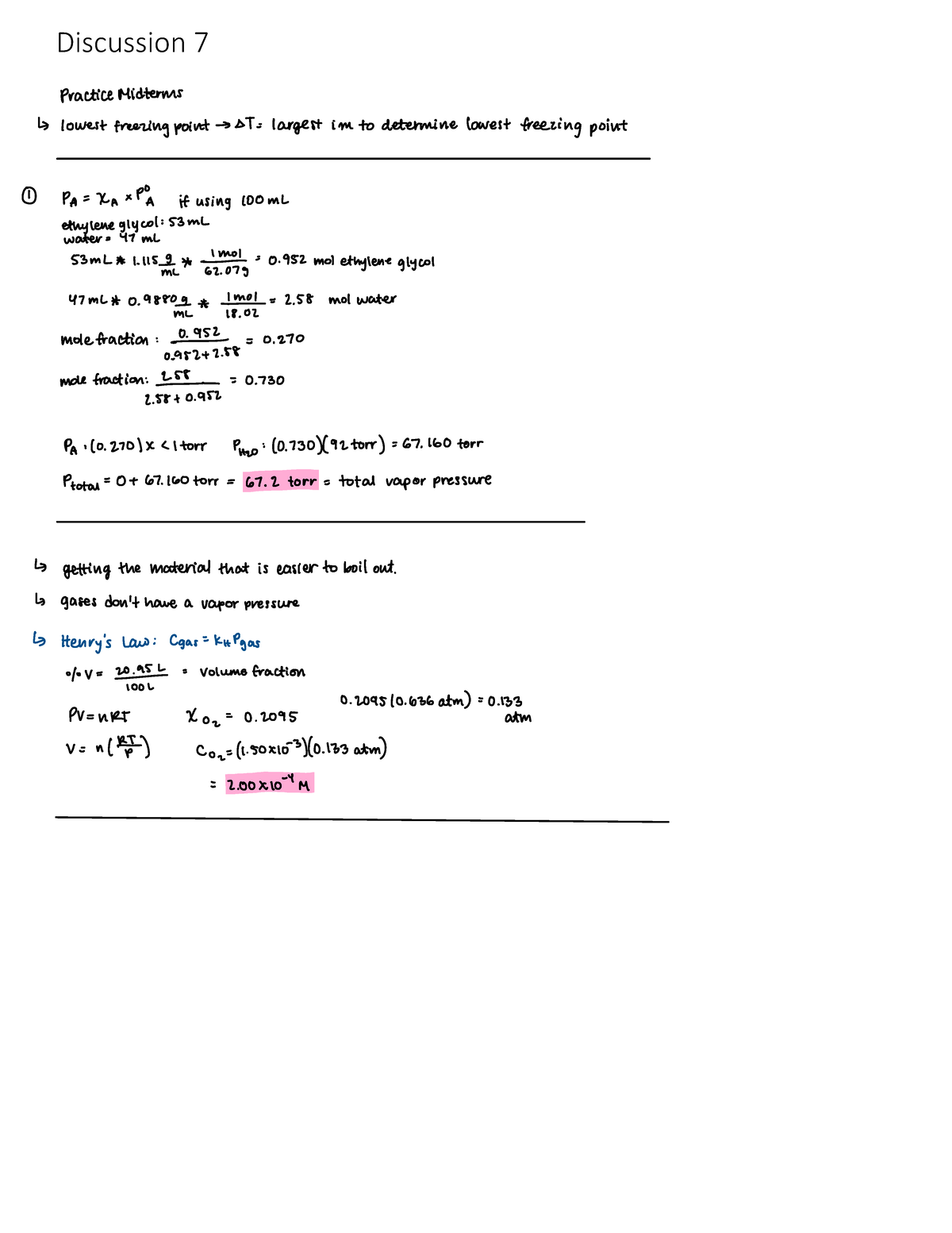 Discussion 7 - Practice Materials For Chemistry 001B - CHEM 001B ...