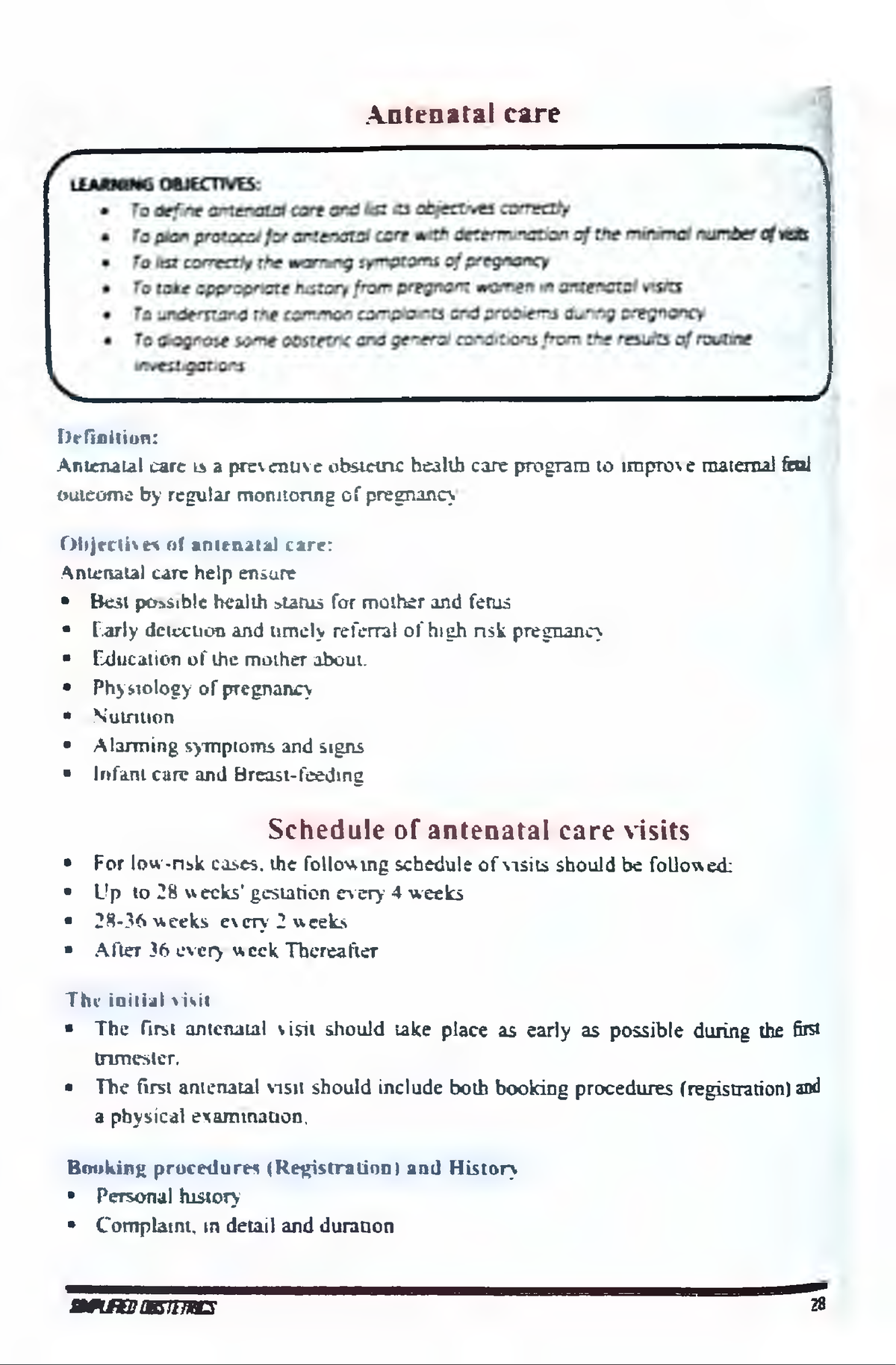 assignment on antenatal care