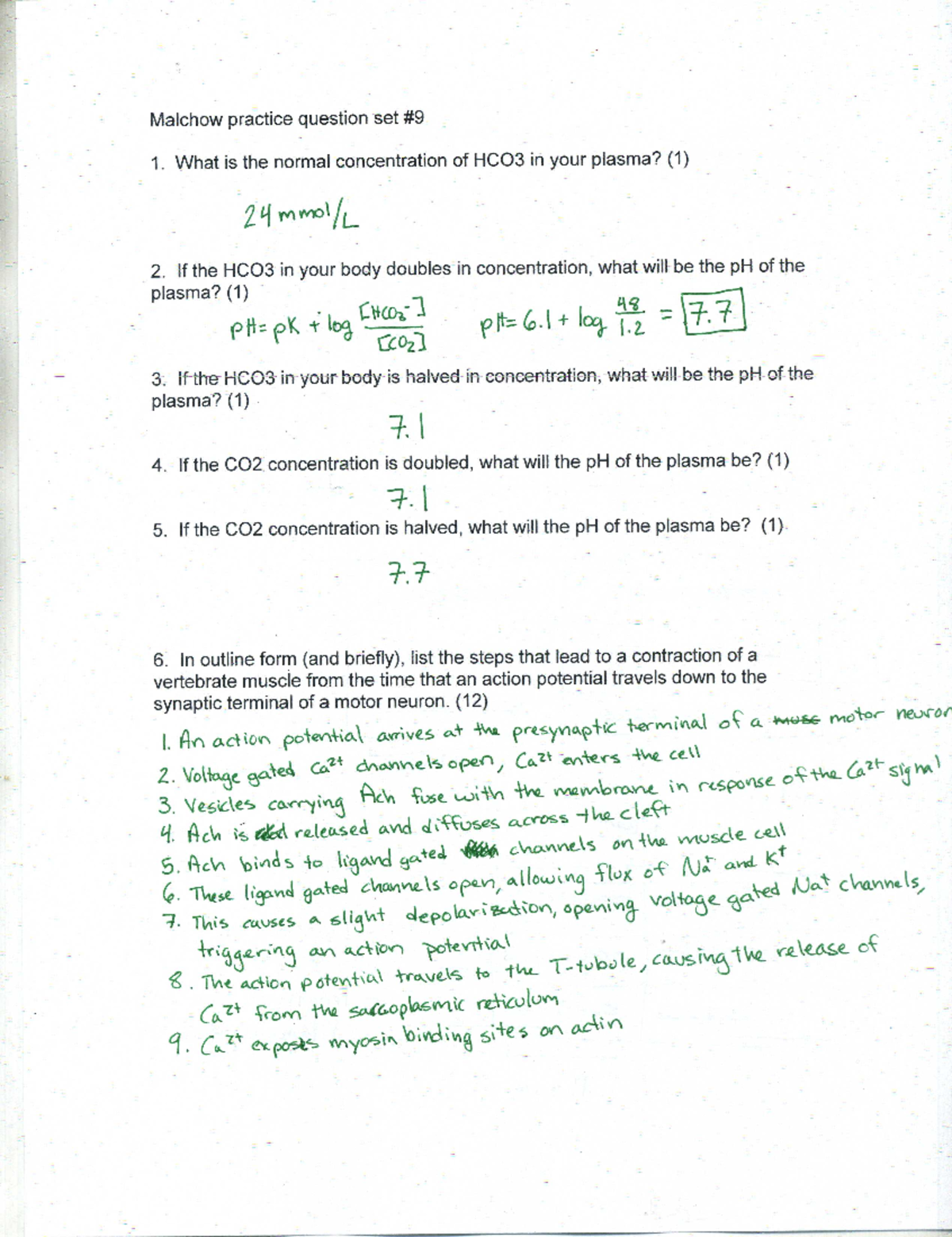 Prob Set 9 Key - BIOS 240 taught by Dr. Gonzelez-Meler - BIOS 240 - Studocu