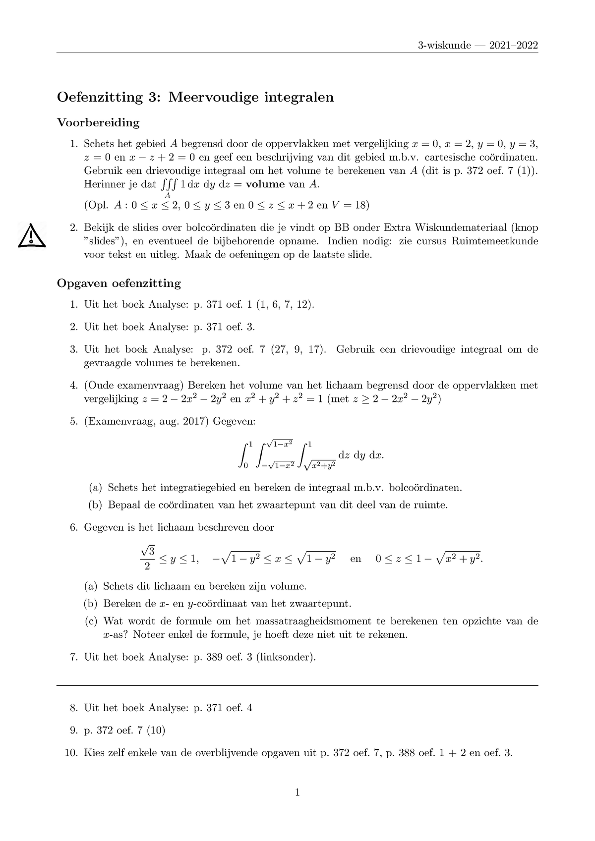 Oefenzitting 3 3wisk2122 - 3-wiskunde — 2021– Oefenzitting 3 ...