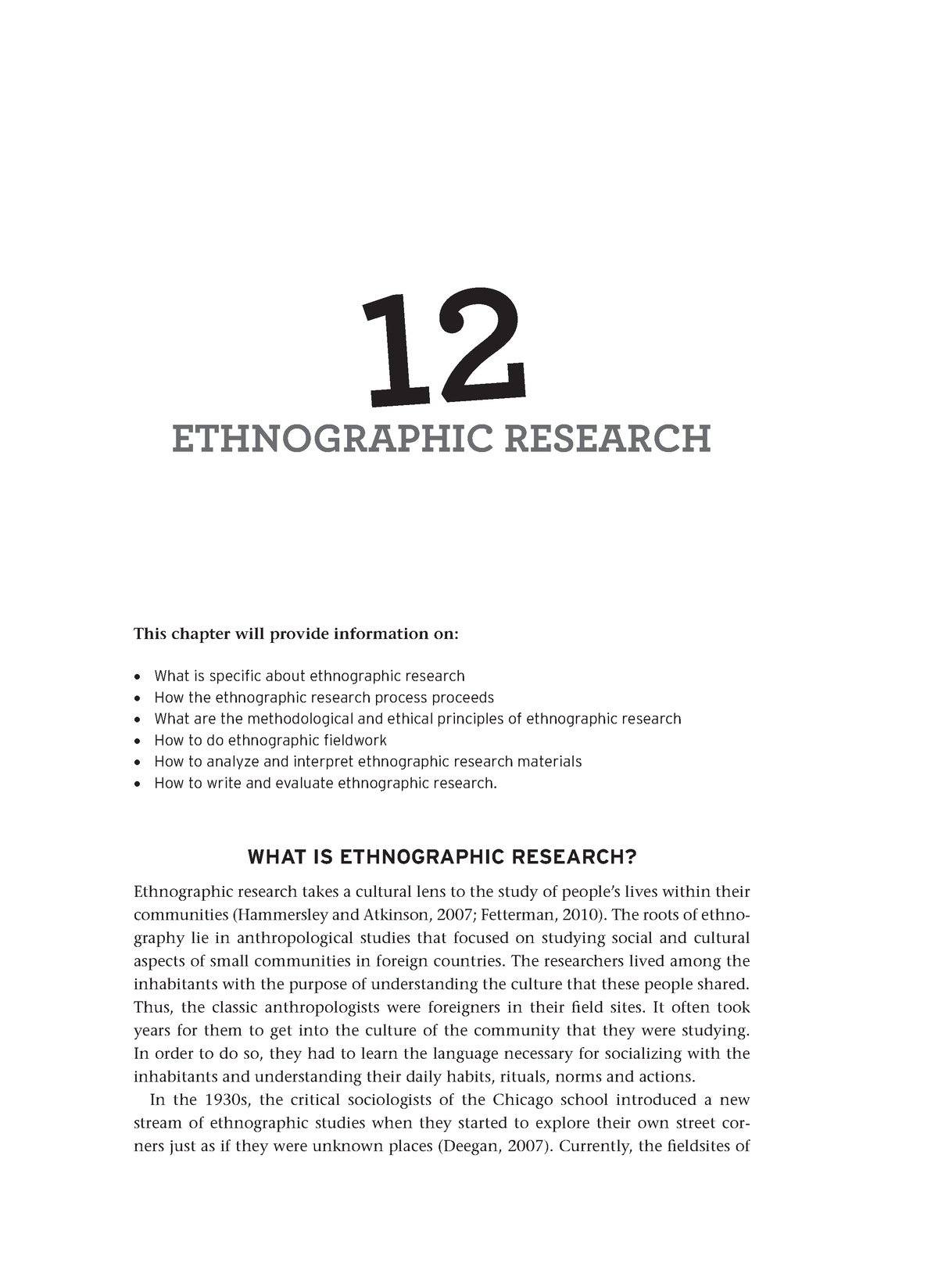 REF (P2) - Ethnography - ETHNOGRAPHIC RESEARCH This Chapter Will ...