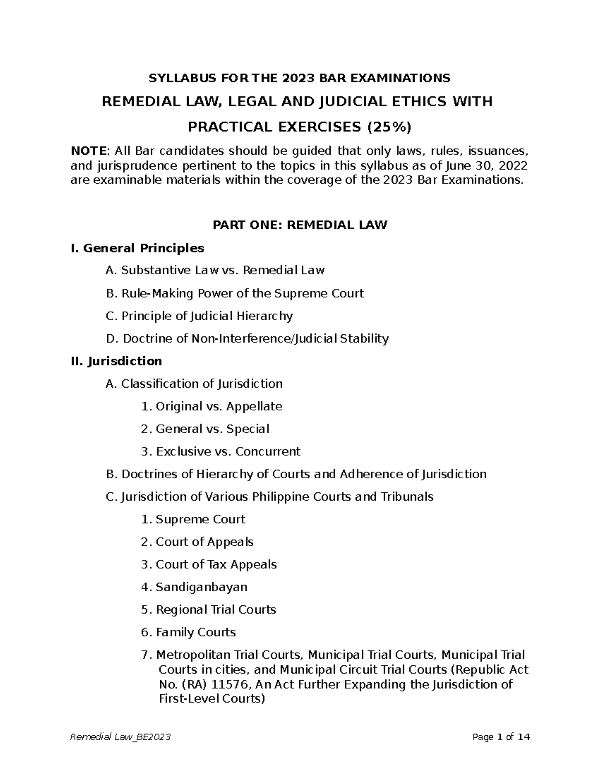 2024 Bar Exam Syllabus Philippines Nelly Yevette