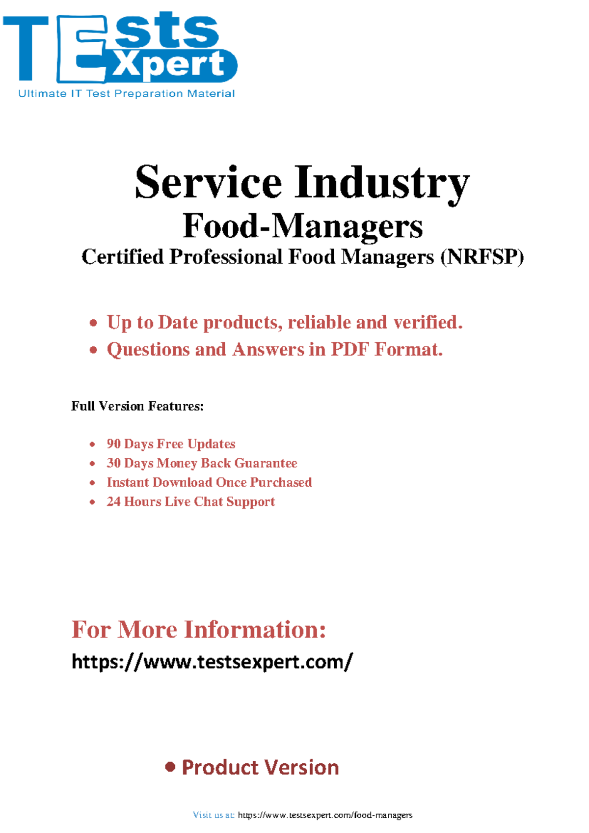 Triumph in the Certified Food Managers Exam Success Expert Study Guide ...