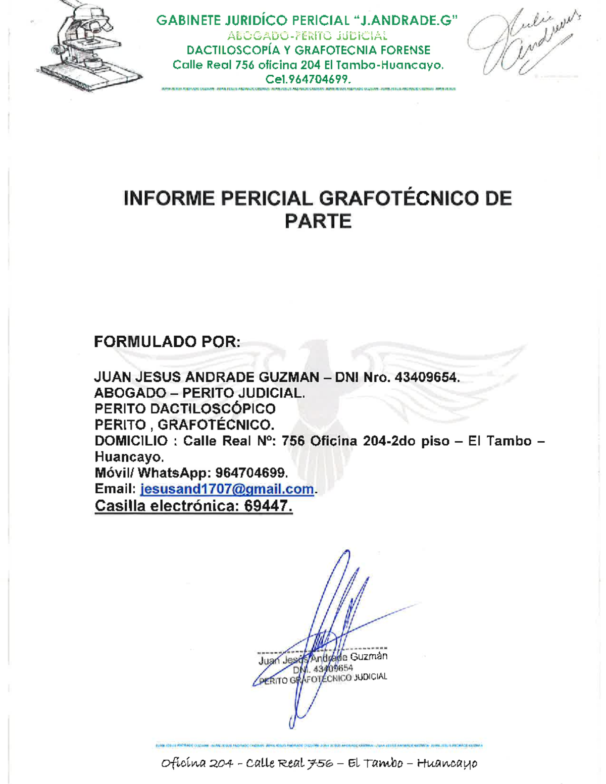 pericia grafotecnica - GABINETE JURIDÍCO PERICIAL JUDICIAL