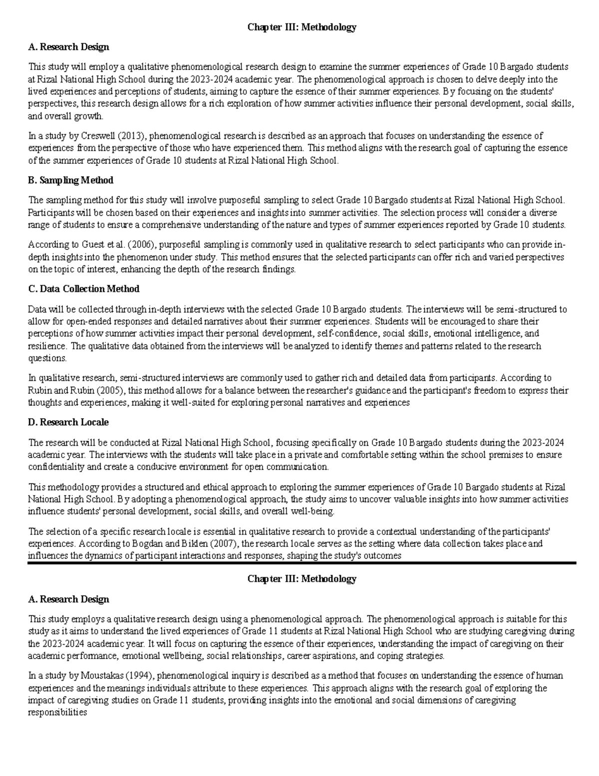 Chapter 3 SUM - DS, - Chapter III: Methodology A. Research Design This ...