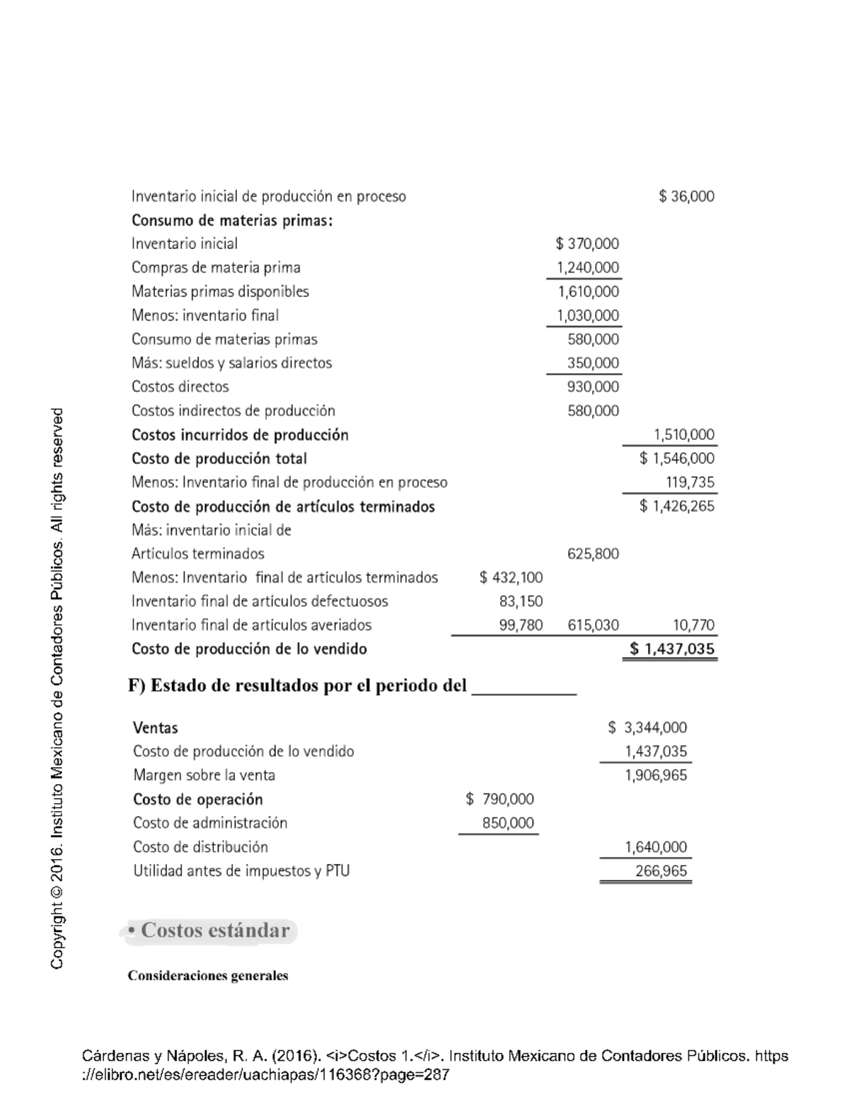 Costos Predeterminados Cárdenas Y Nápoles R A Pág 62 A 75