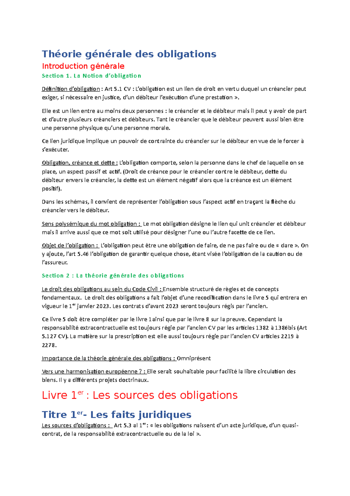 la notion d'obligation dissertation