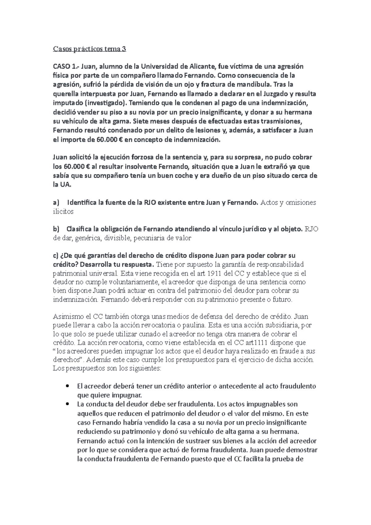 Casos Prácticos Tema 3 - Casos Prácticos Tema 3 CASO 1.- Juan, Alumno ...