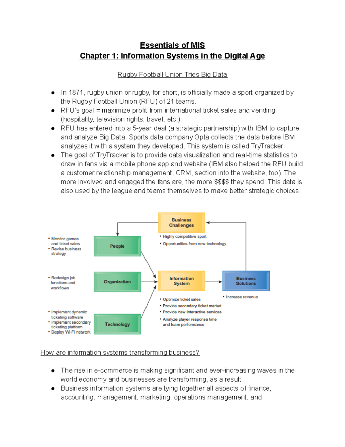 Chapter 1 - Information Systems In Global Business Today - Essentials ...