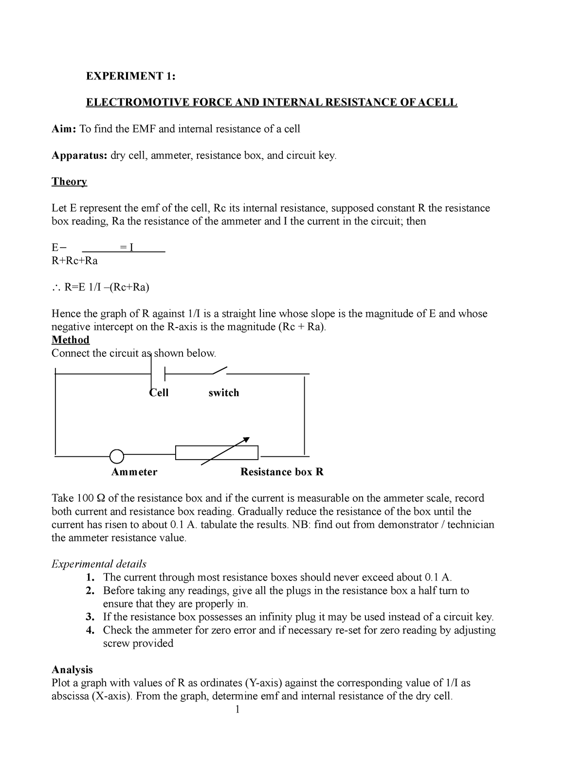 electromotive-force-and-internal-resistance-of-a-cell-1-experiment